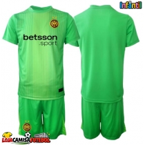 Camisa de Futebol Inter Milan Goleiro Equipamento Alternativo Infantil 2025-26 Manga Curta (+ Calças curtas)